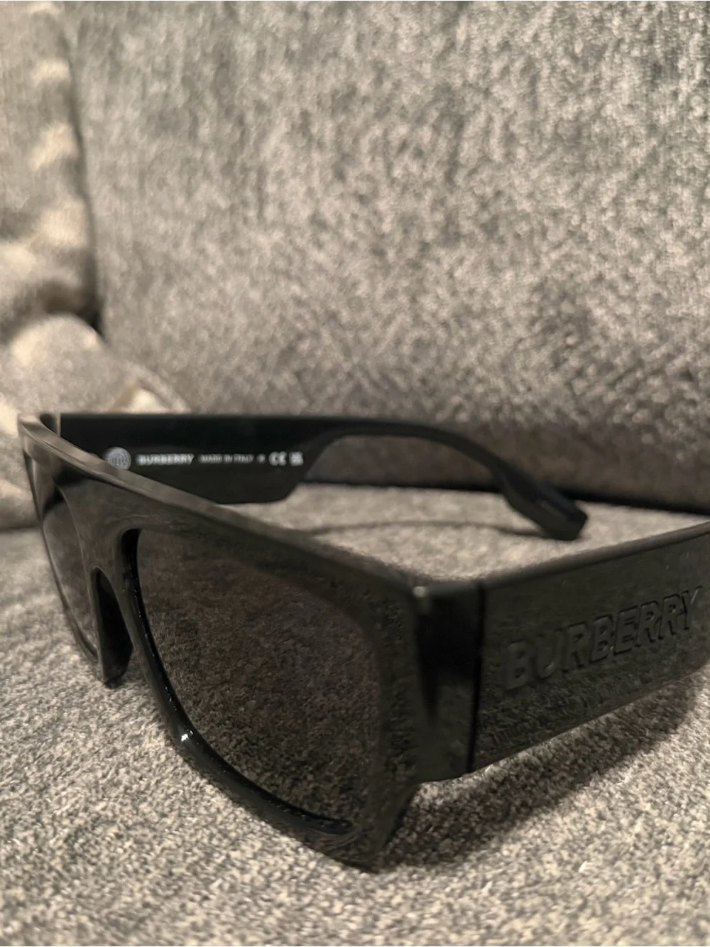 Burberry Black Rectangular Sunglasses